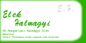 elek halmagyi business card